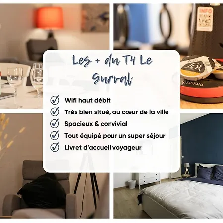 Apartmán Centre-ville ~ Wi-fi ~ Netflix ~ T4 Le Gurval Guer